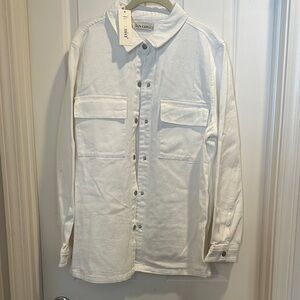 White Button-Up Shirt by Luvamia